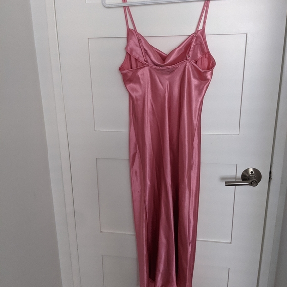 Bebe Satin Draped Neck Slip Dress - Picture 5 of 7